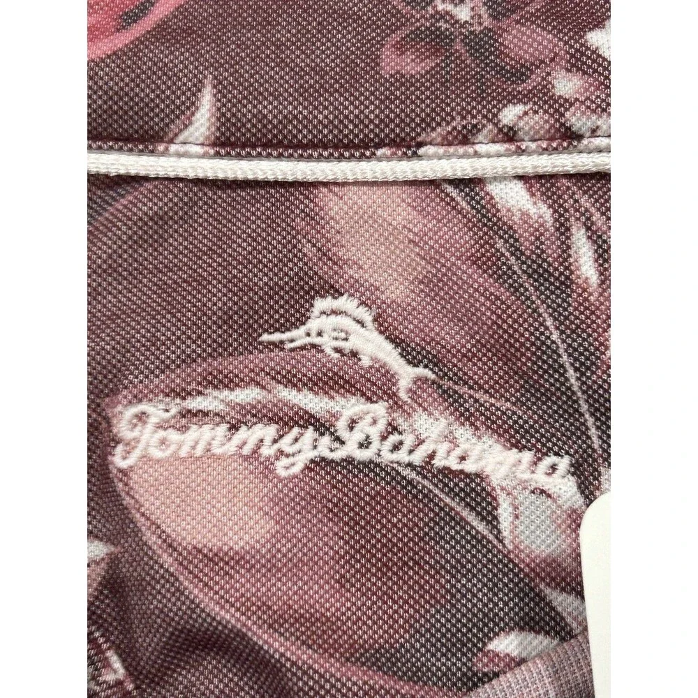 Tommy Bahama Island Zone Polo Hibiscus Floral Red Men’s 2XLB NWT Beach Quick Dry
